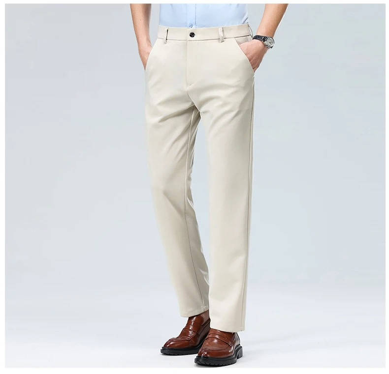 Men's Lightweight Stretch Slim Fit Dress Pants