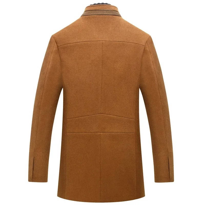 Men's Wool Coat Stand Up Collar
