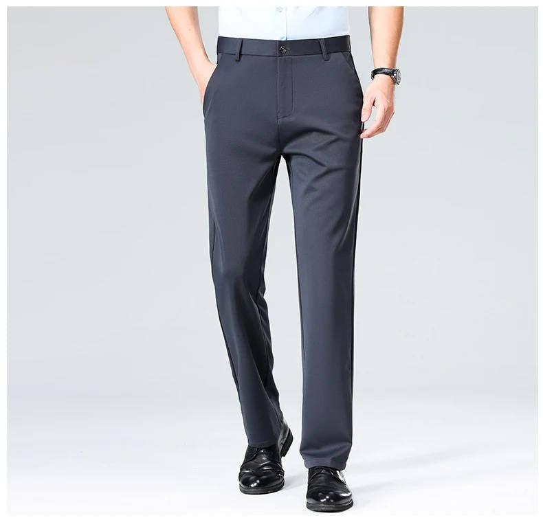 Men's Lightweight Stretch Slim Fit Dress Pants
