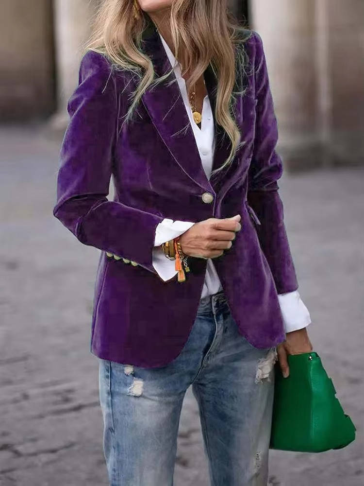 Women Velvet Blazer