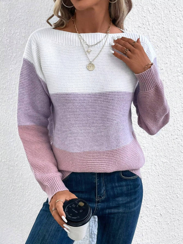 Elegant Three Color Women's Loose Sweater
