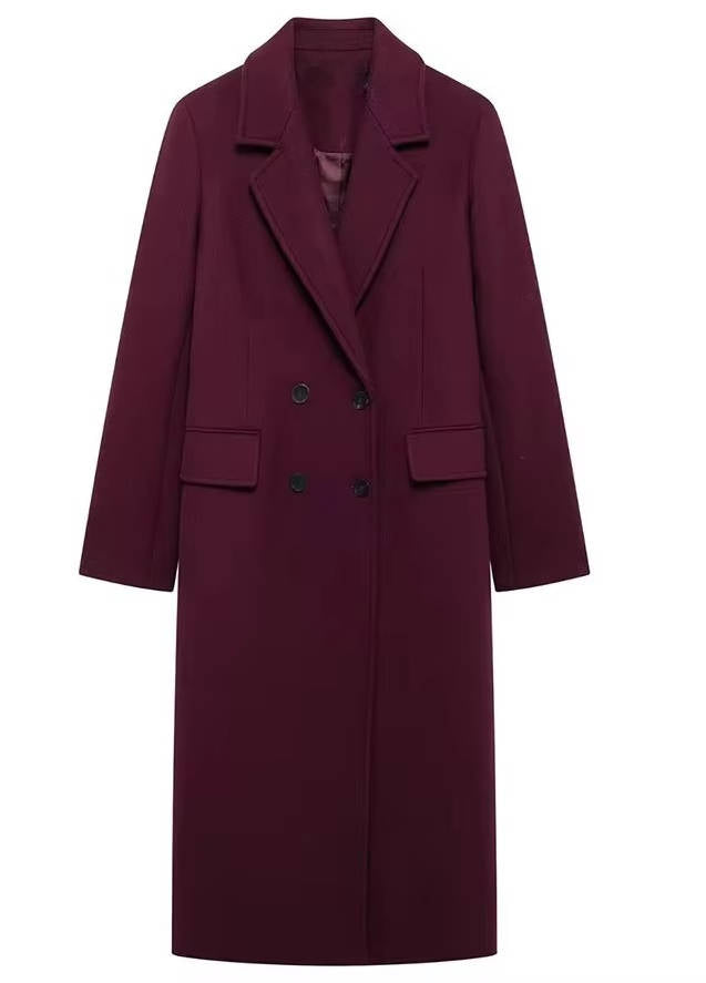 Women's Long Double Breasted Overcoat