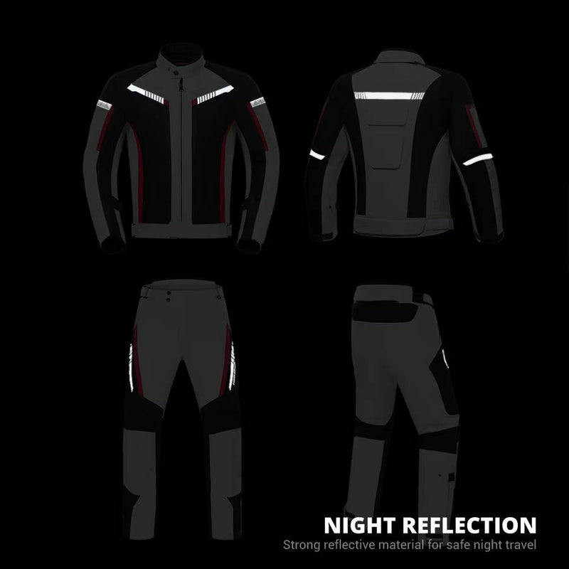 2-Piece Motorcycle Protective Gear Jacket And Pants Set