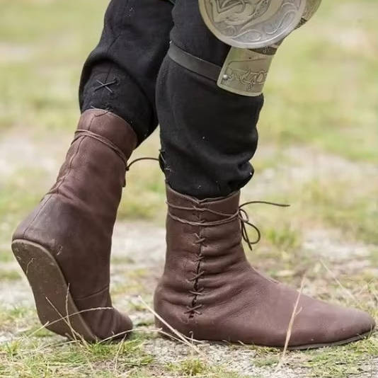 Medieval Viking Leather Boots