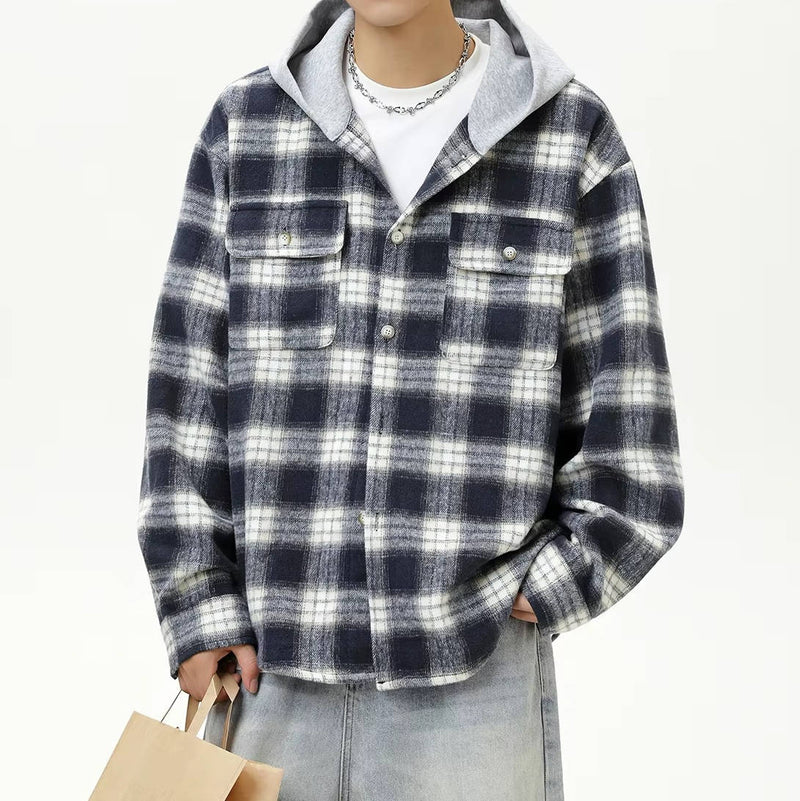 Unisex Hooded Flannel Shirt
