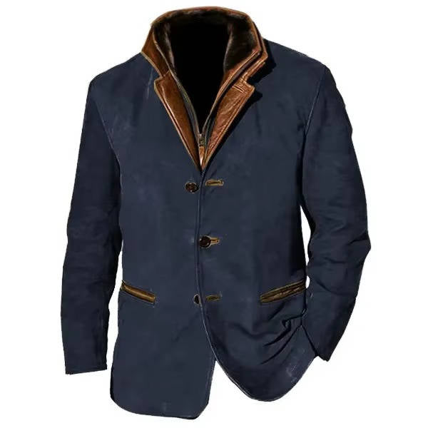 Men's Suede Blazer Jacket