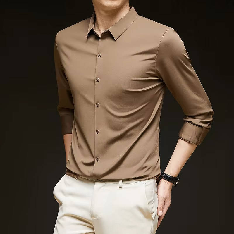 Men's Ultra Stretch Shirt Long Sleeve Winkle Free