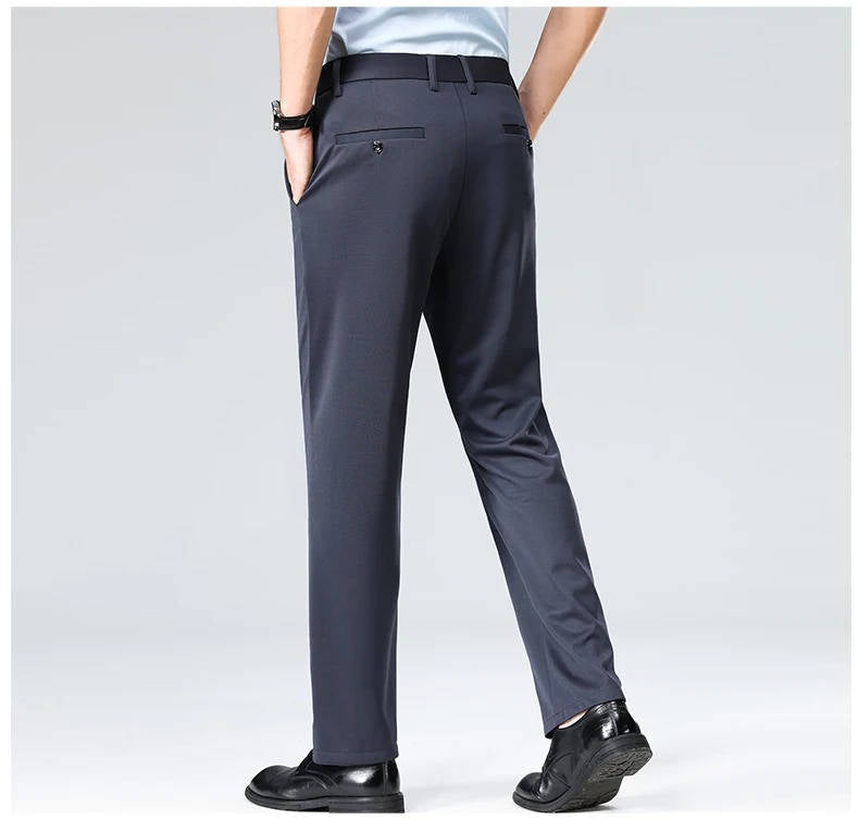 Men's Lightweight Stretch Slim Fit Dress Pants