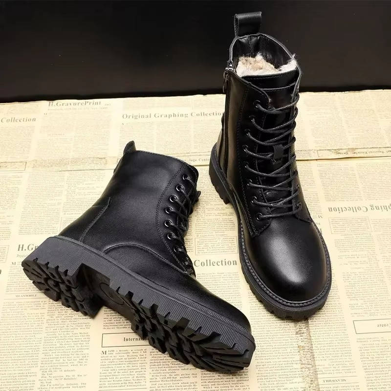 Women's Fur Lined Combat Boots