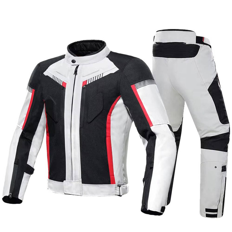 2-Piece Motorcycle Protective Gear Jacket And Pants Set