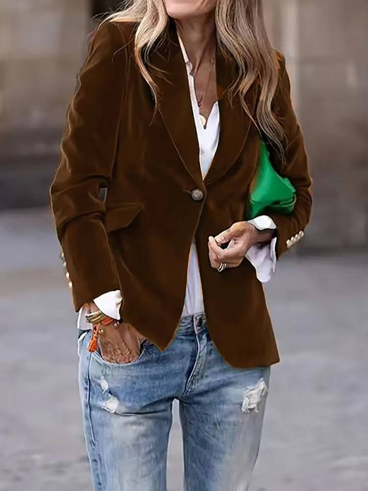 Women Velvet Blazer