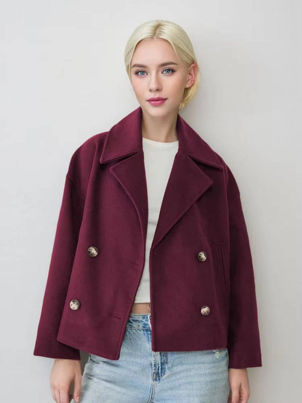 Womens Cropped Peacoat