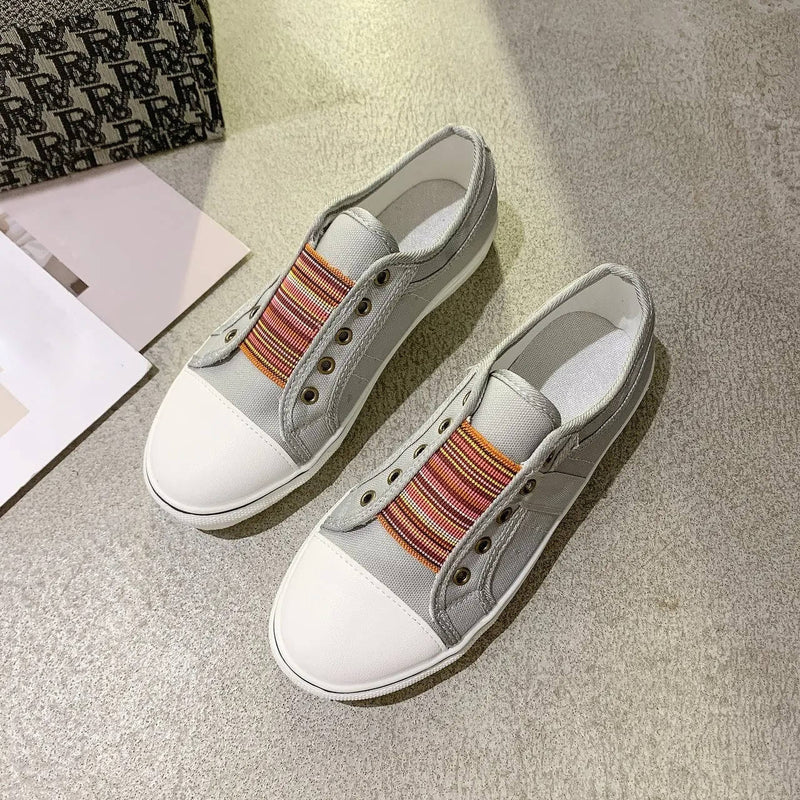 Womens Laceless Denim Slip on Sneakers