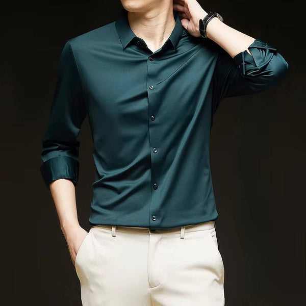 Men's Ultra Stretch Shirt Long Sleeve Winkle Free