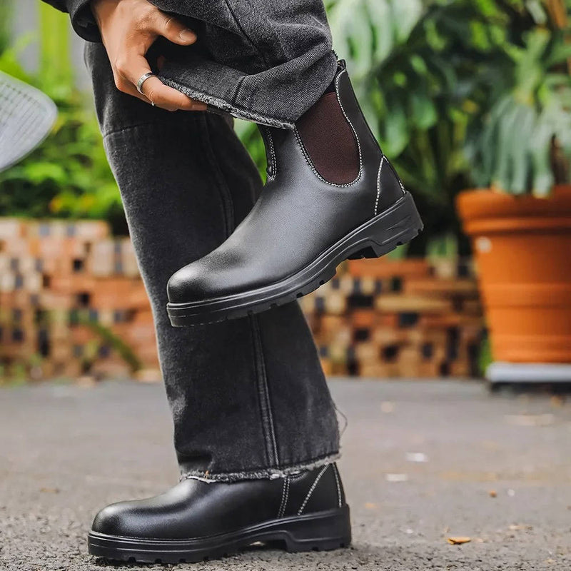 Men's Slip on Chelsea Boots & Ankle High & Rugged Lug Sole
