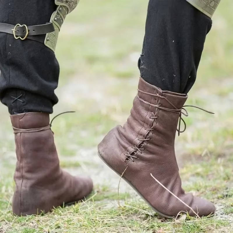 Medieval Viking Leather Boots