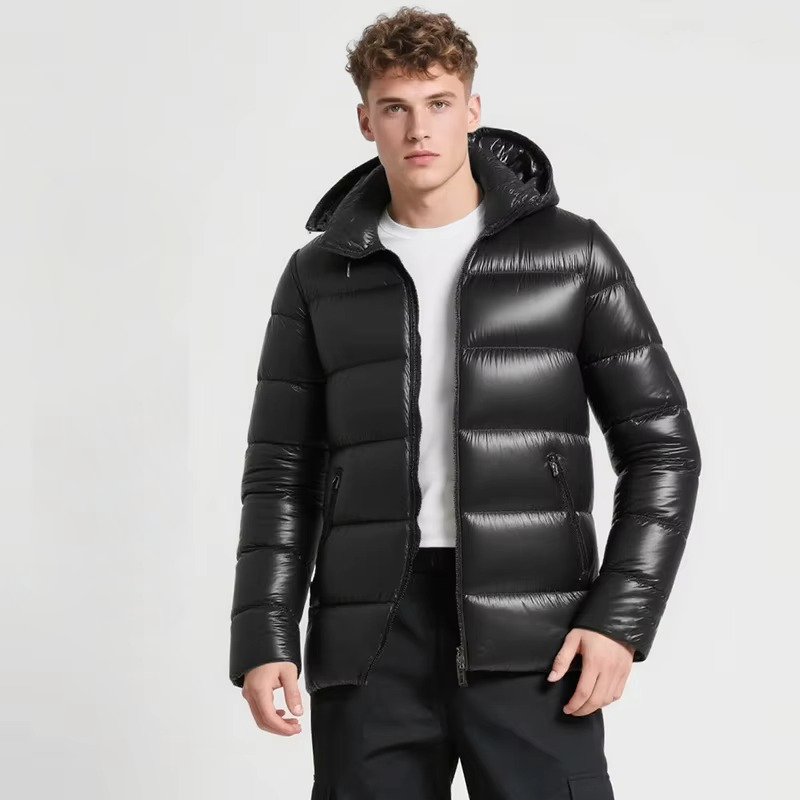 Men's Puffer Jacket With Hood Waterproof