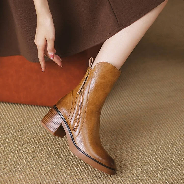 Women's Leather Ankle Boots