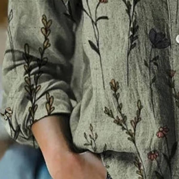 Women's Floral Blouse Long Sleeve