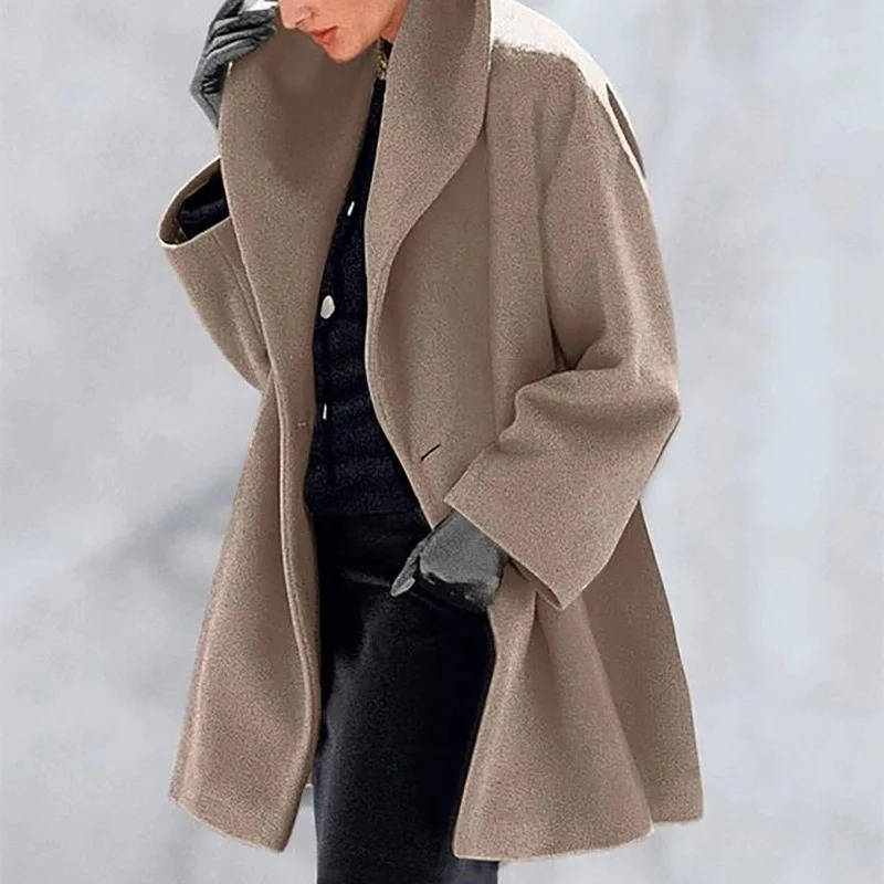 Women's Wool Blend Cocoon Coat