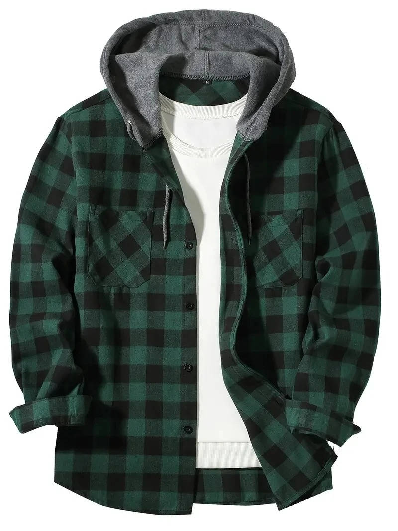 Men's Hooded Flannel Shirt