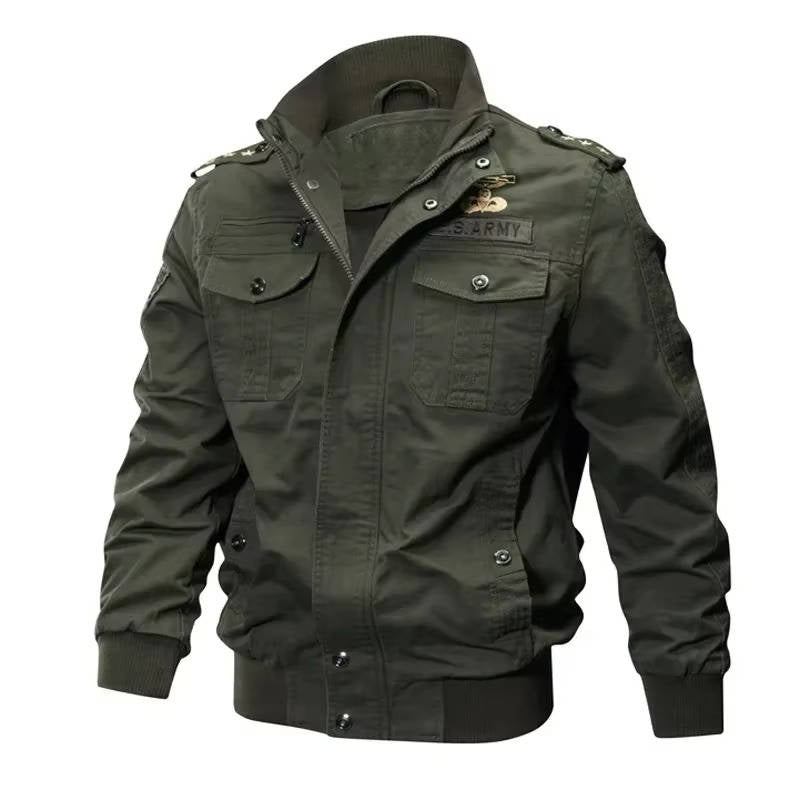 Military Patch Bomber Jacket