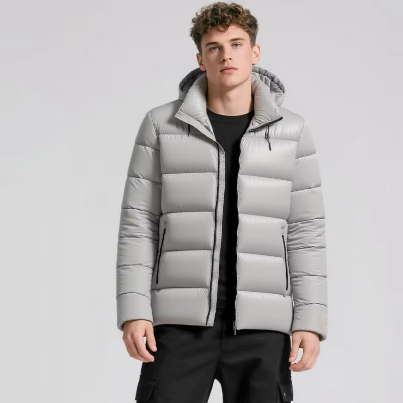 Men's Puffer Jacket With Hood Waterproof