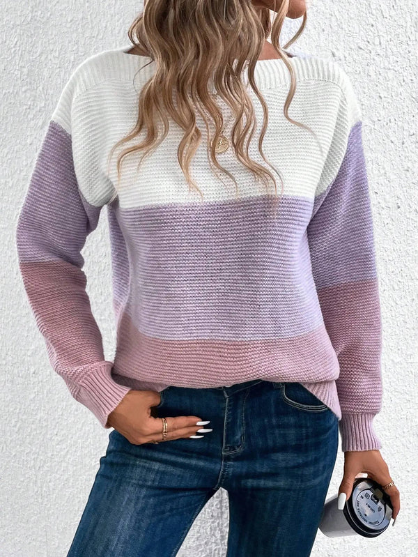 Elegant Three Color Women's Loose Sweater