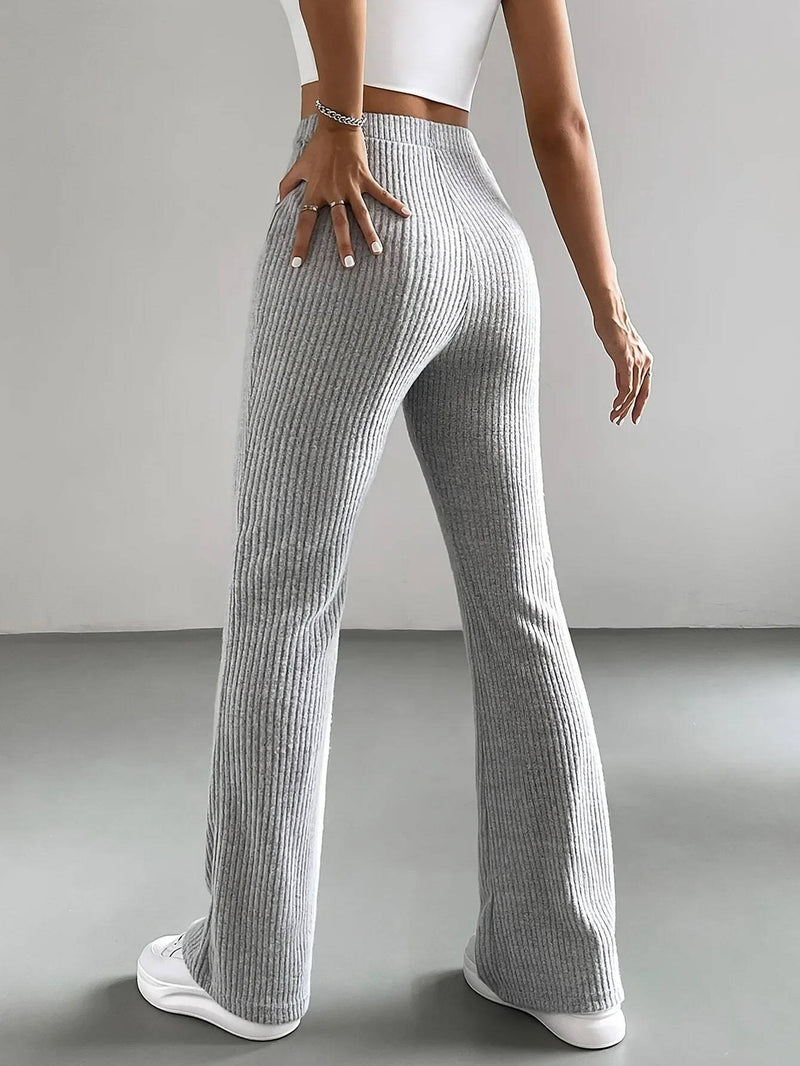 Womens Ribbed Knit Pants