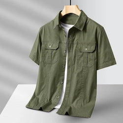 Mens Cargo Shirt Short Sleeve