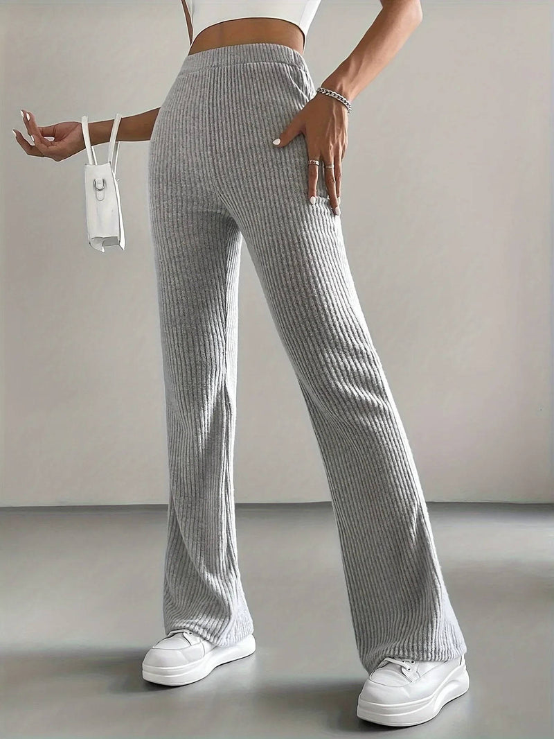 Womens Ribbed Knit Pants