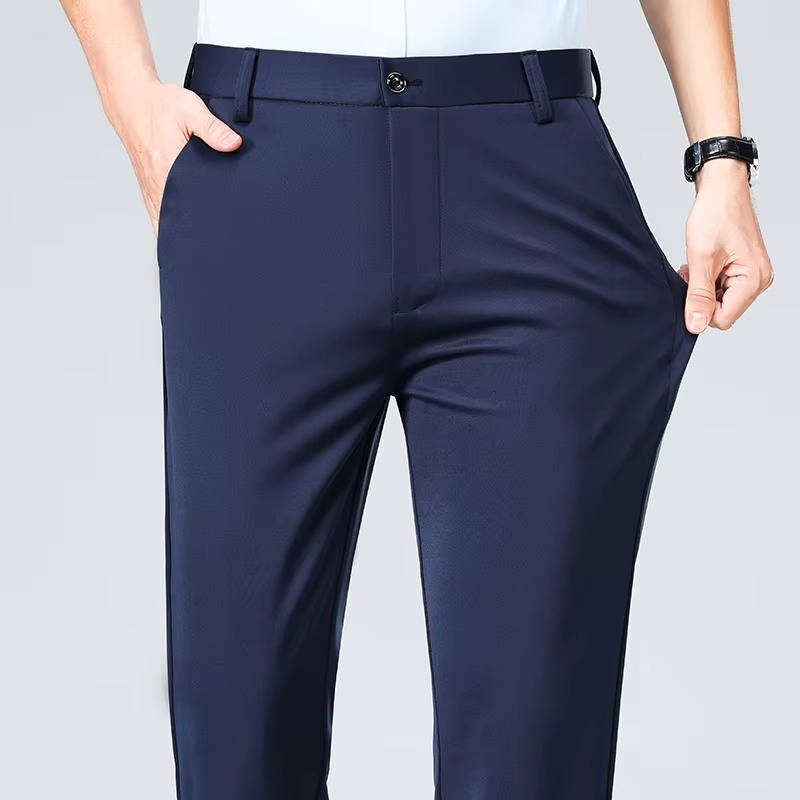 Men's Lightweight Stretch Slim Fit Dress Pants