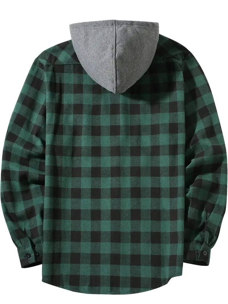 Men's Hooded Flannel Shirt