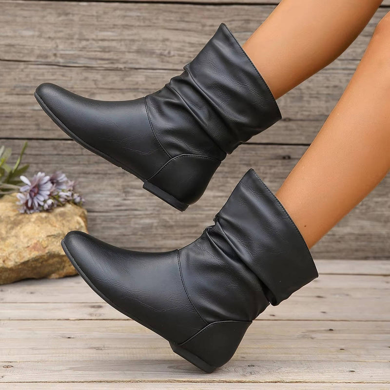 Slouch Flat Ankle Boots