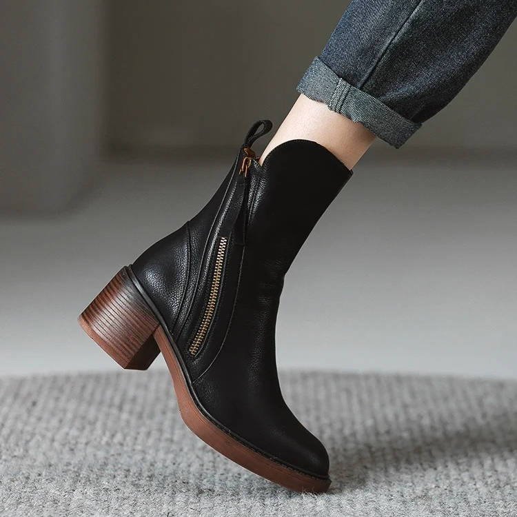 Women's Leather Ankle Boots