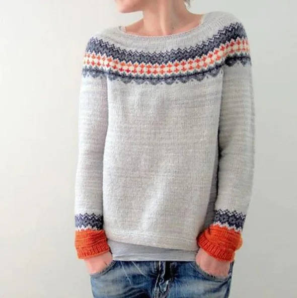 Women's Soft Wool Sweater Nordic Inspired