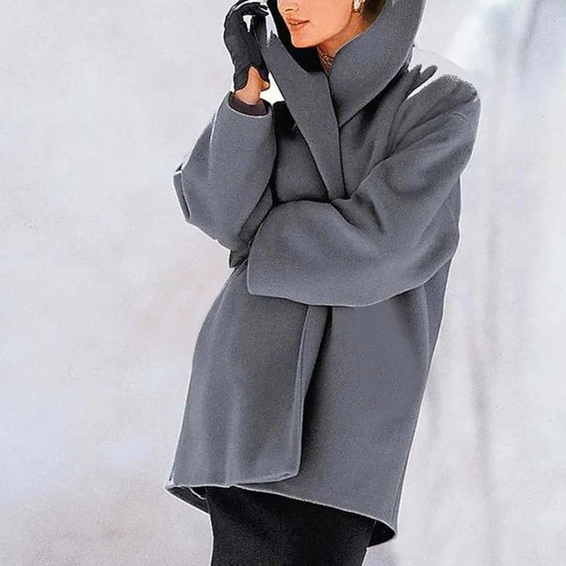 Women's Wool Blend Cocoon Coat