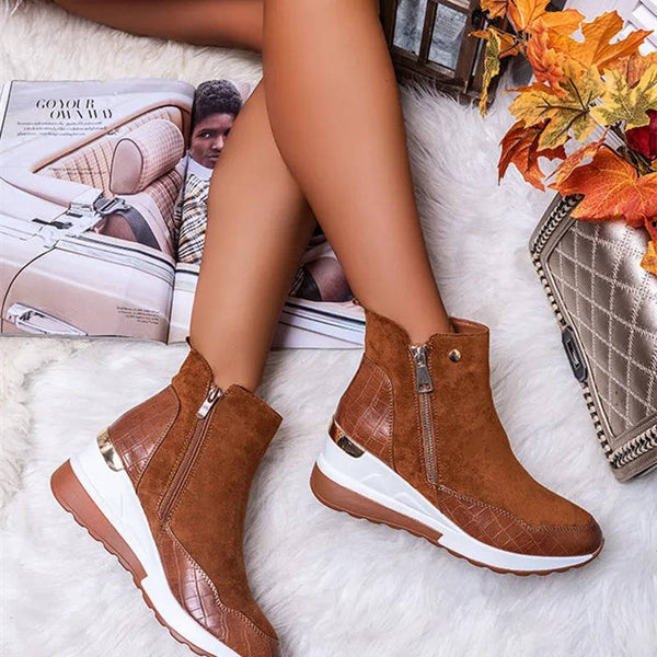 Womens Wedge Sneaker Boots