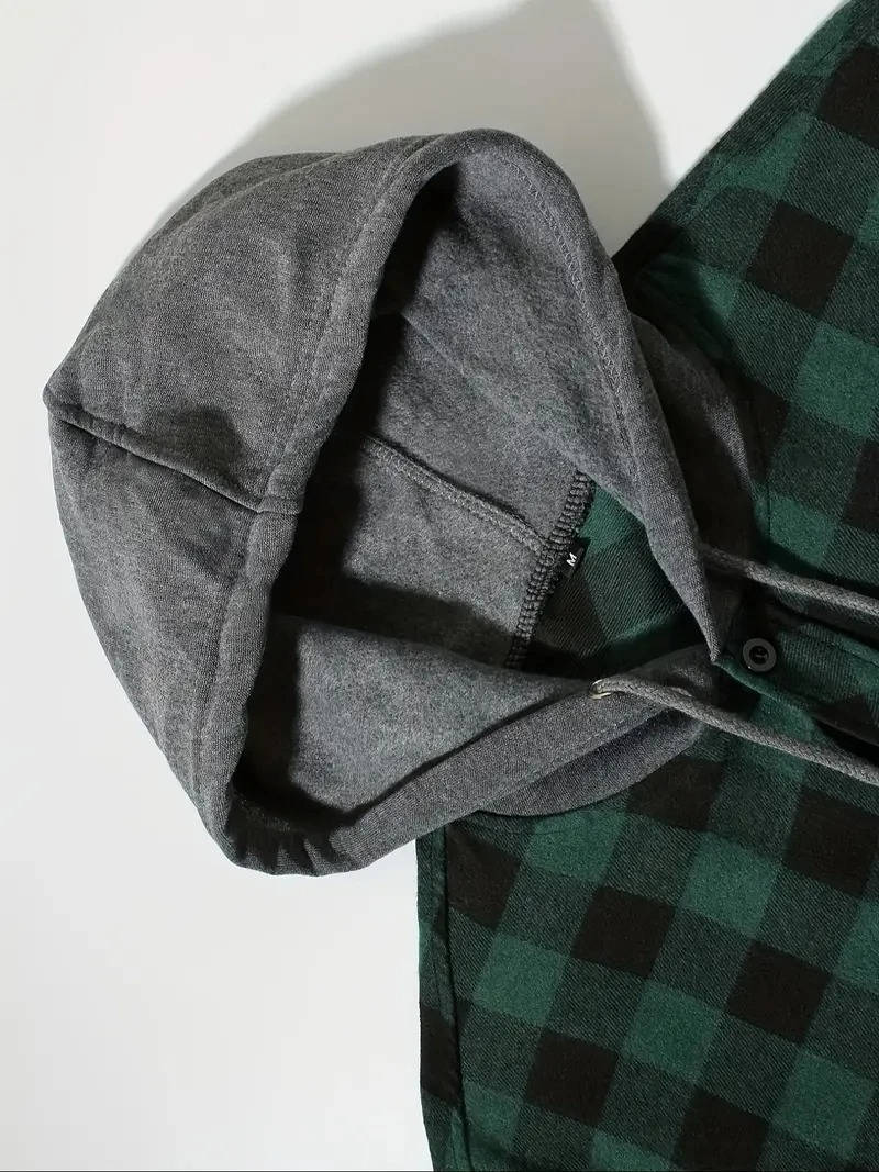 Men's Hooded Flannel Shirt