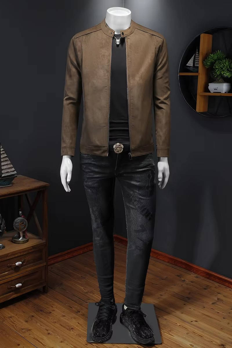 Men’s Matte Leather Jacket