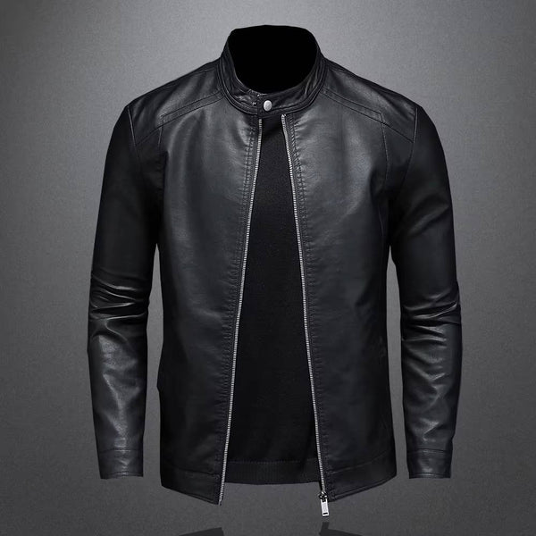 Men's Slim Fit Black Leather Jacket