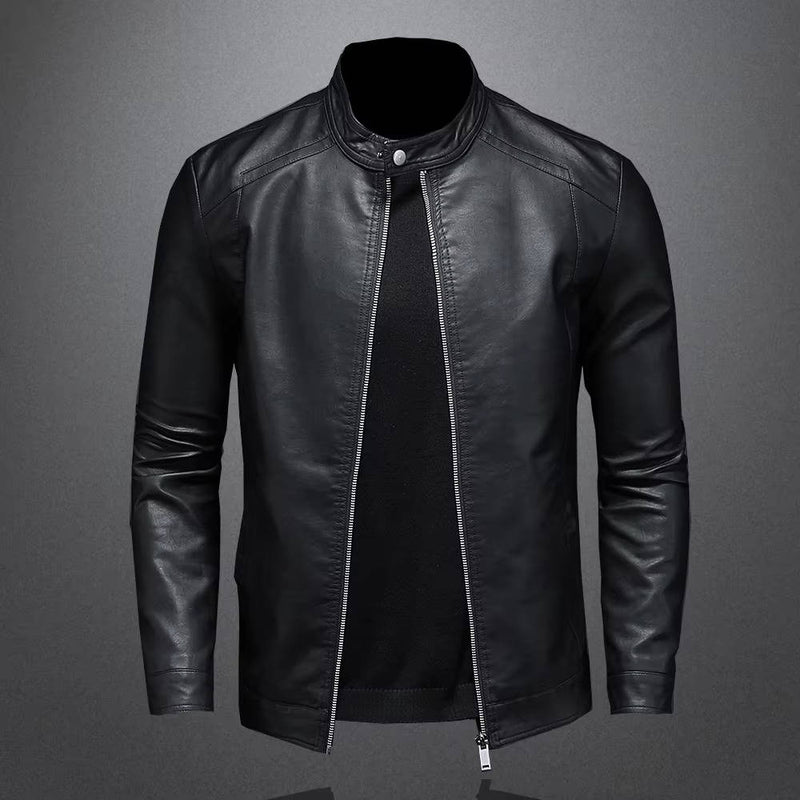 Men's Slim Fit Black Leather Jacket