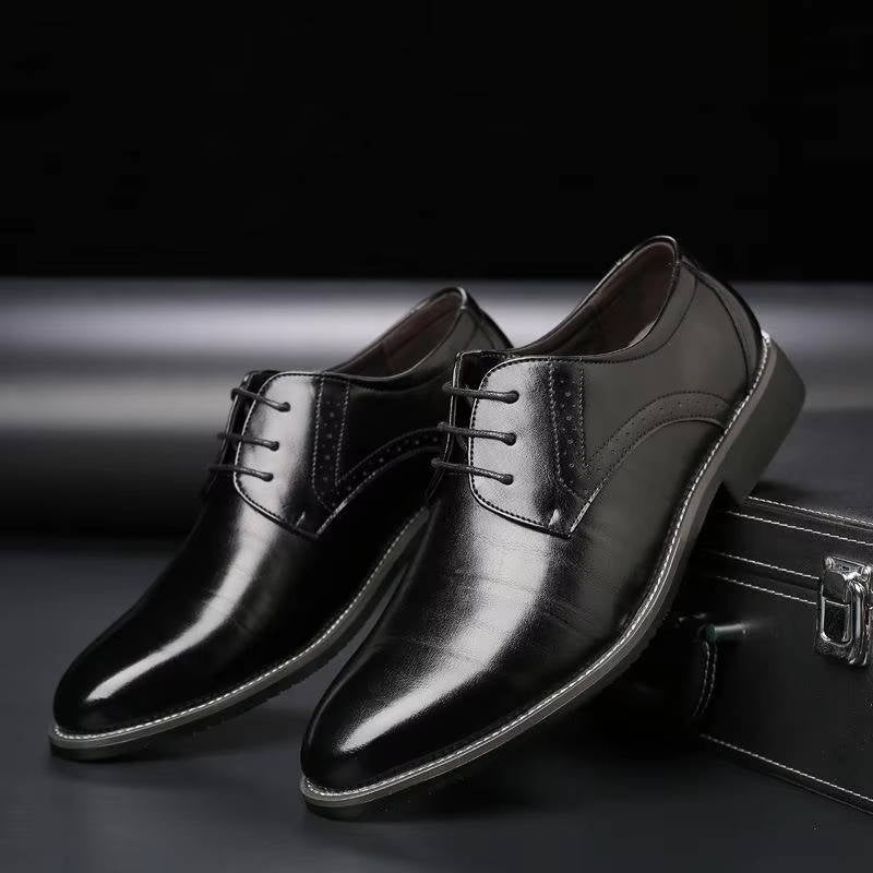 Men's Classic Leather Derby Dress Shoes