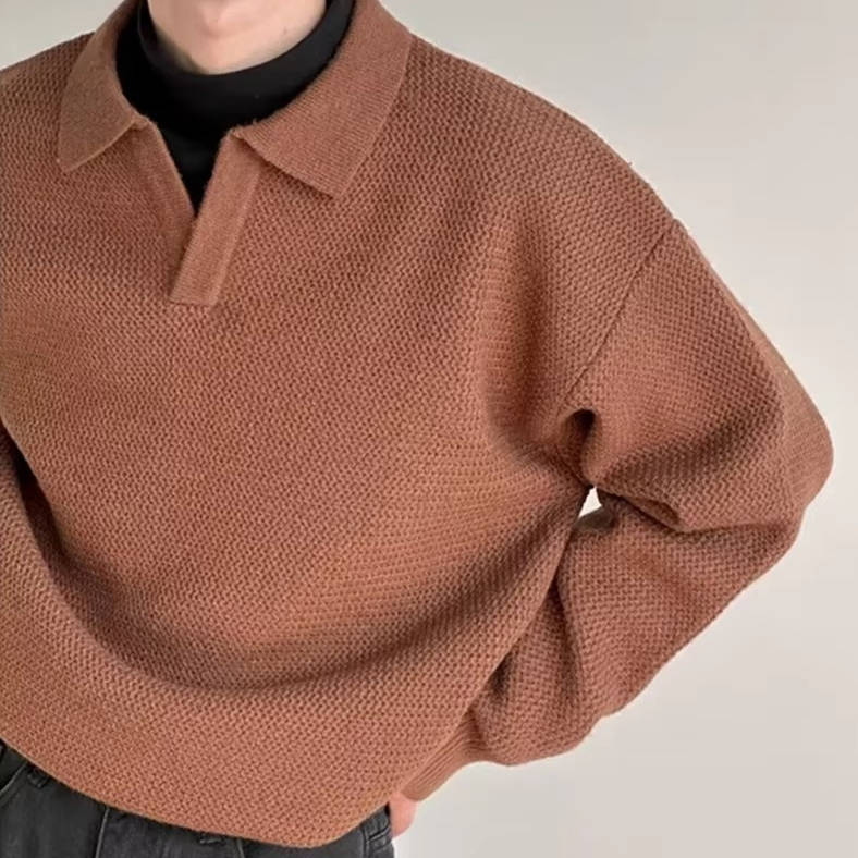 Men's Sweater Polo Long Sleeve