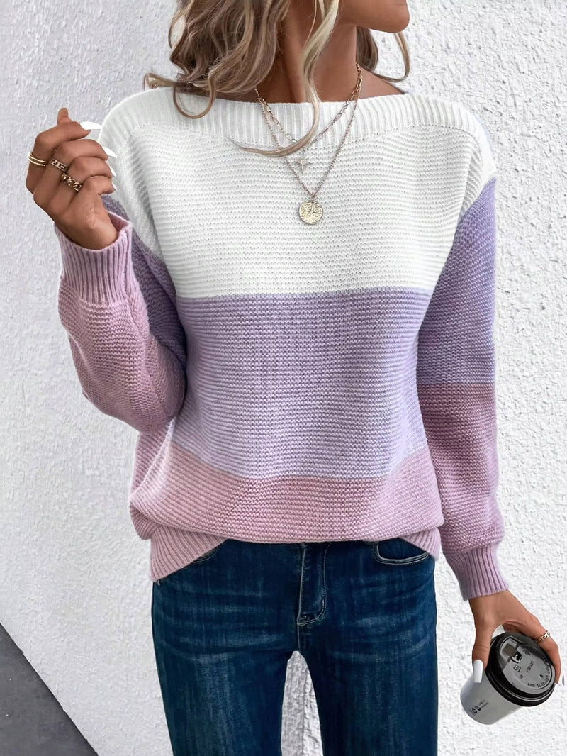 Elegant Three Color Women's Loose Sweater