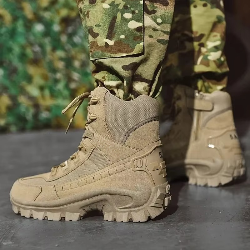 Men's Desert Combat and Tactical Boots – Durable Outdoor, Hiking, and Work Safety Footwear