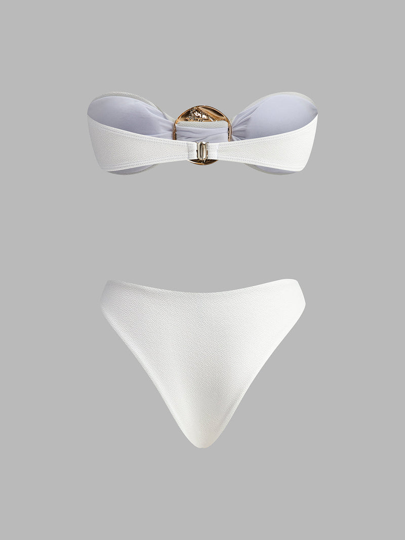 Gold Detail Bikini With Cover-Up