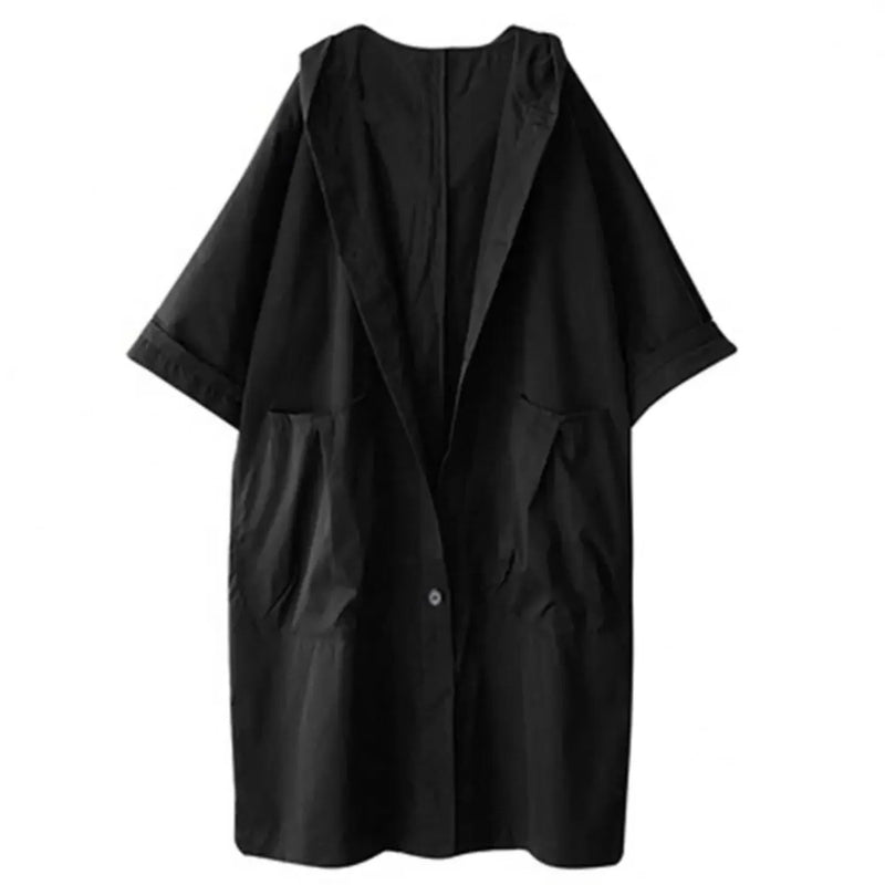 Women's Long Hooded Trench Coat