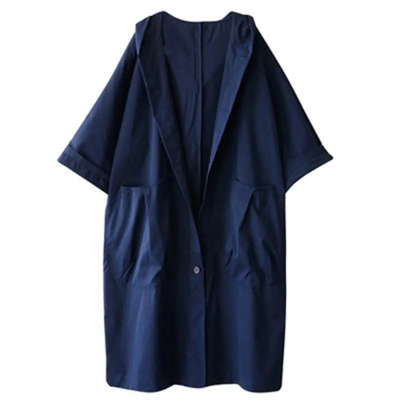 Women's Long Hooded Trench Coat