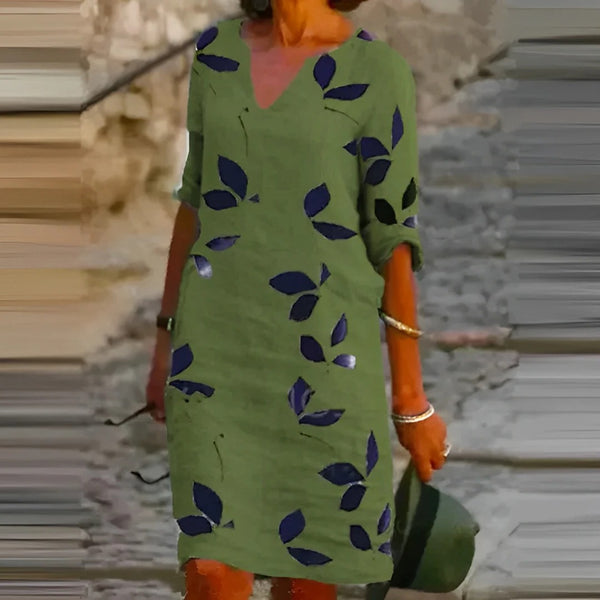 A-Line Dress with V-Neck